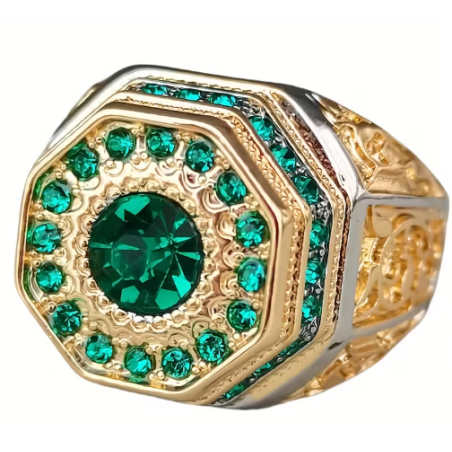 Anillo  de Oro 14K,  estilo vintage.