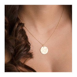 Cadena de oro mas medalla Paloma Oro 18K 18mm