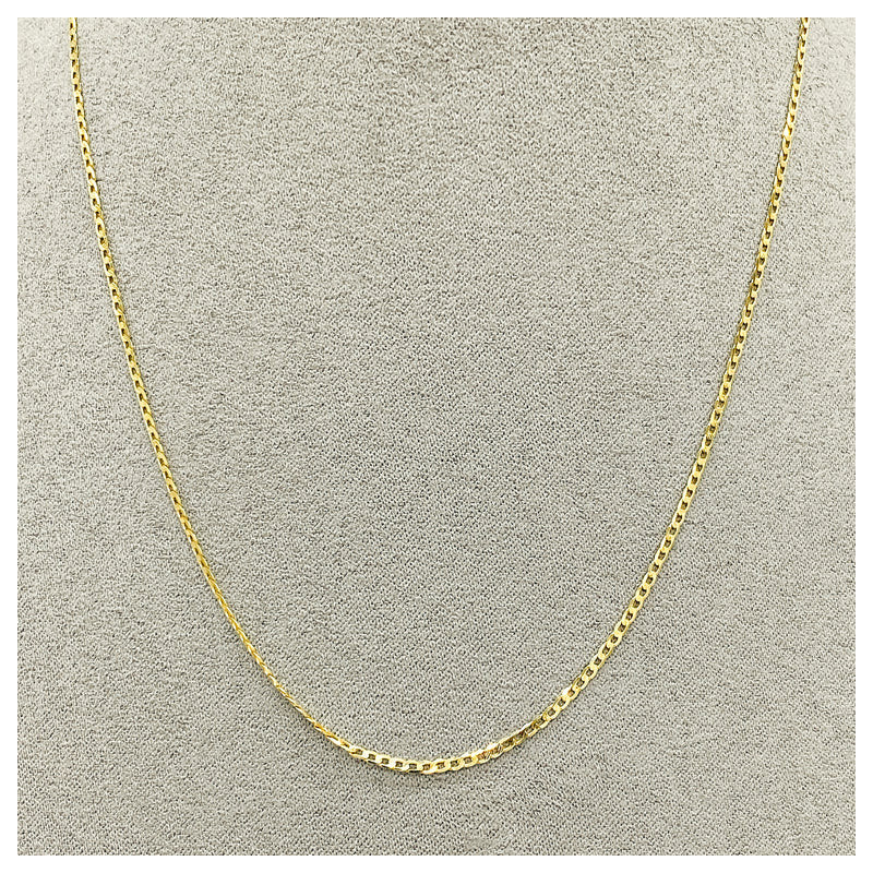 Cadena Oro Italiano 10k - Barbado Mini, Largo 35/40/ cm